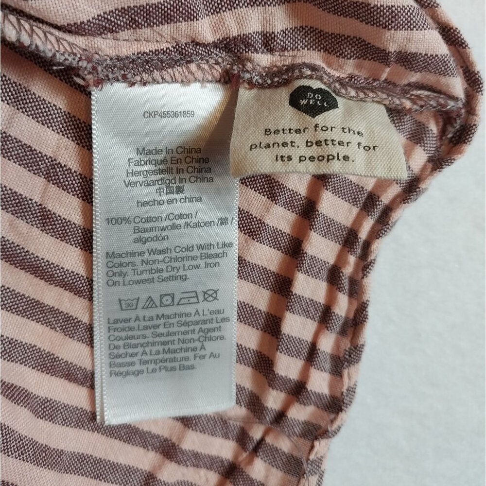 Madewell Puff-Sleeve Peplum Wrap Top in Stripe Sz S - Picture 8 of 11